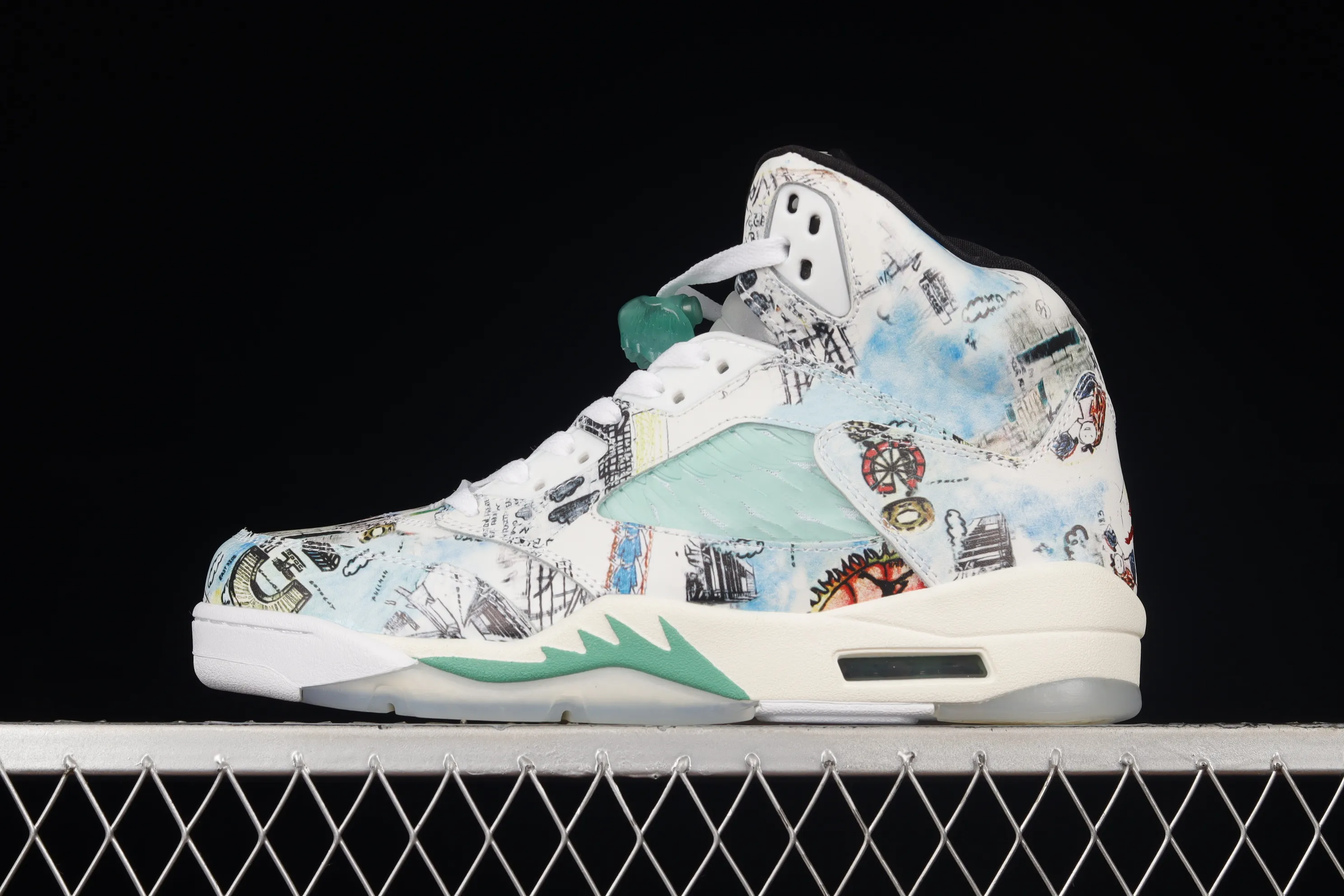 All Categories Air Jordan Jordan Series Basketball Shoes Air Jordan 5 Air Jordan 5 Retro "Wings" AJ5 Joe 5 Emerald Green Wings Graffiti 3M Luminous AV2405-900